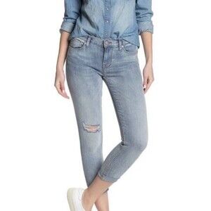 HUDSON Women’s Jeans NICO STRAIGHT Crop  Skinny Jean Demin Cotton Distressed 29